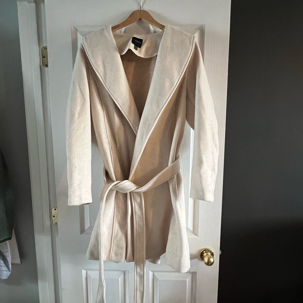 Chic Cream Wrap Coat